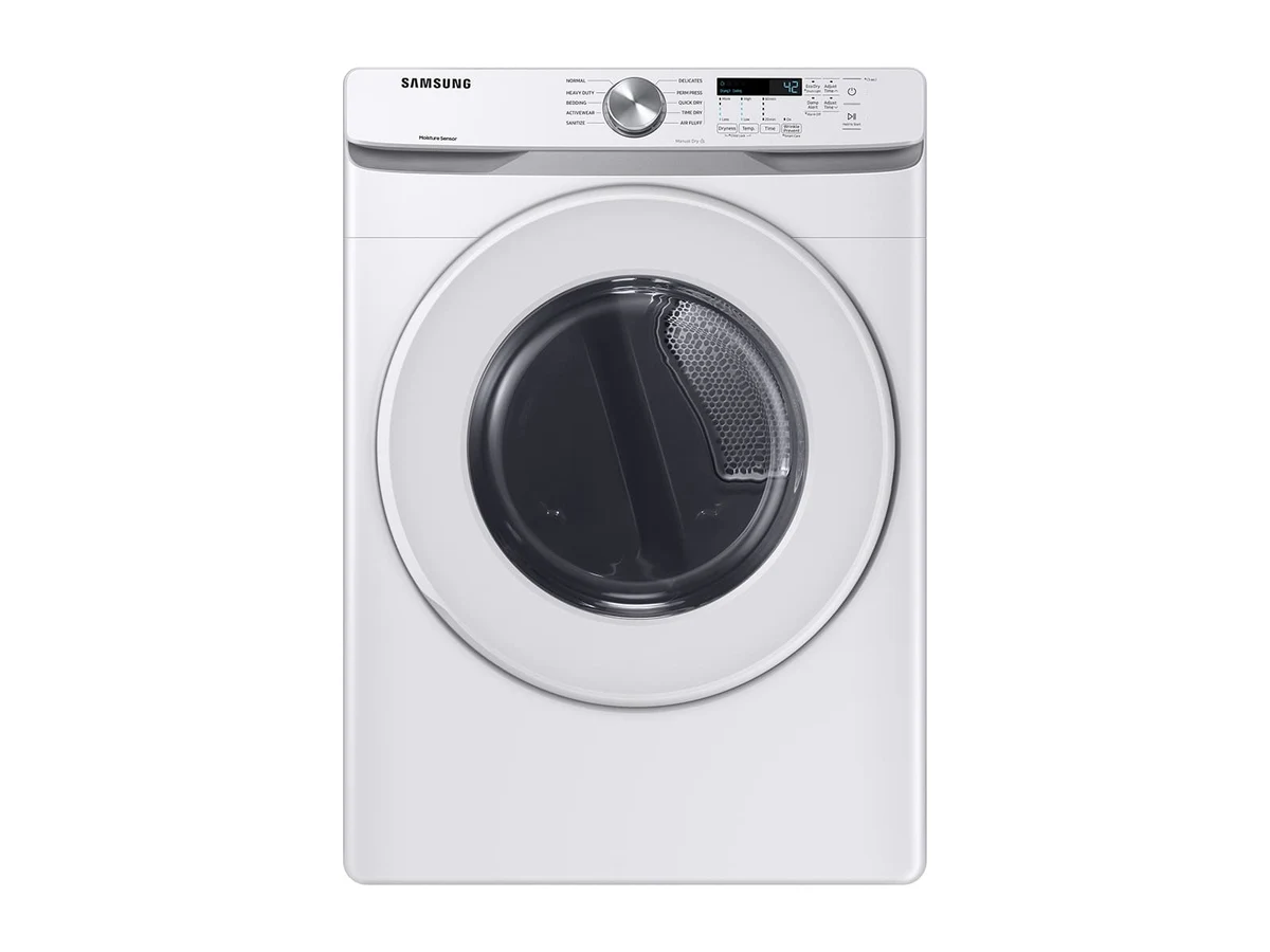 Secadora eléctrica Samsung de 7.5 pies cúbicos con Sensor Dry — blanca