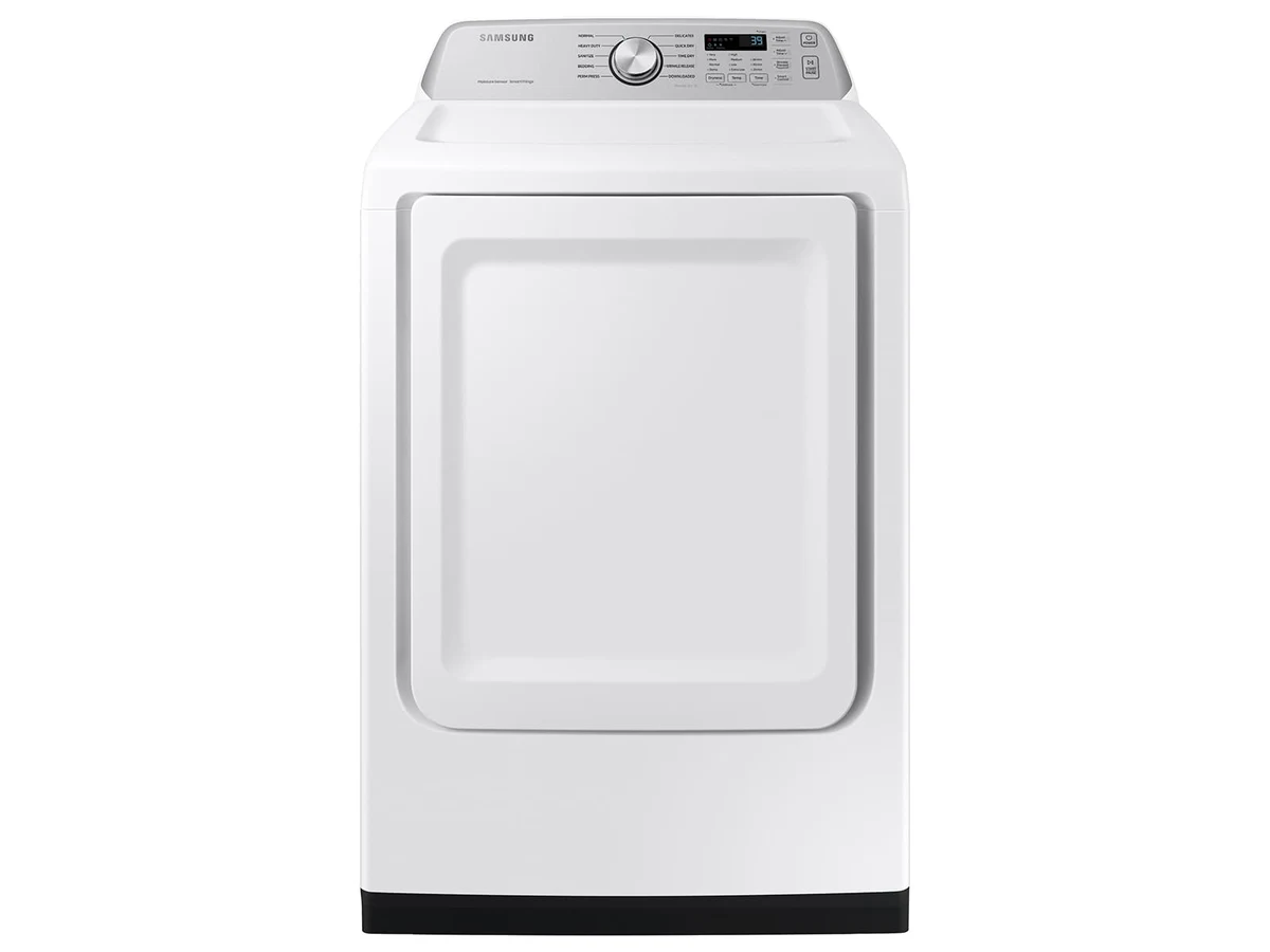 Secadora eléctrica inteligente Samsung de 7.4 pies cúbicos con Sensor Dry — blanca