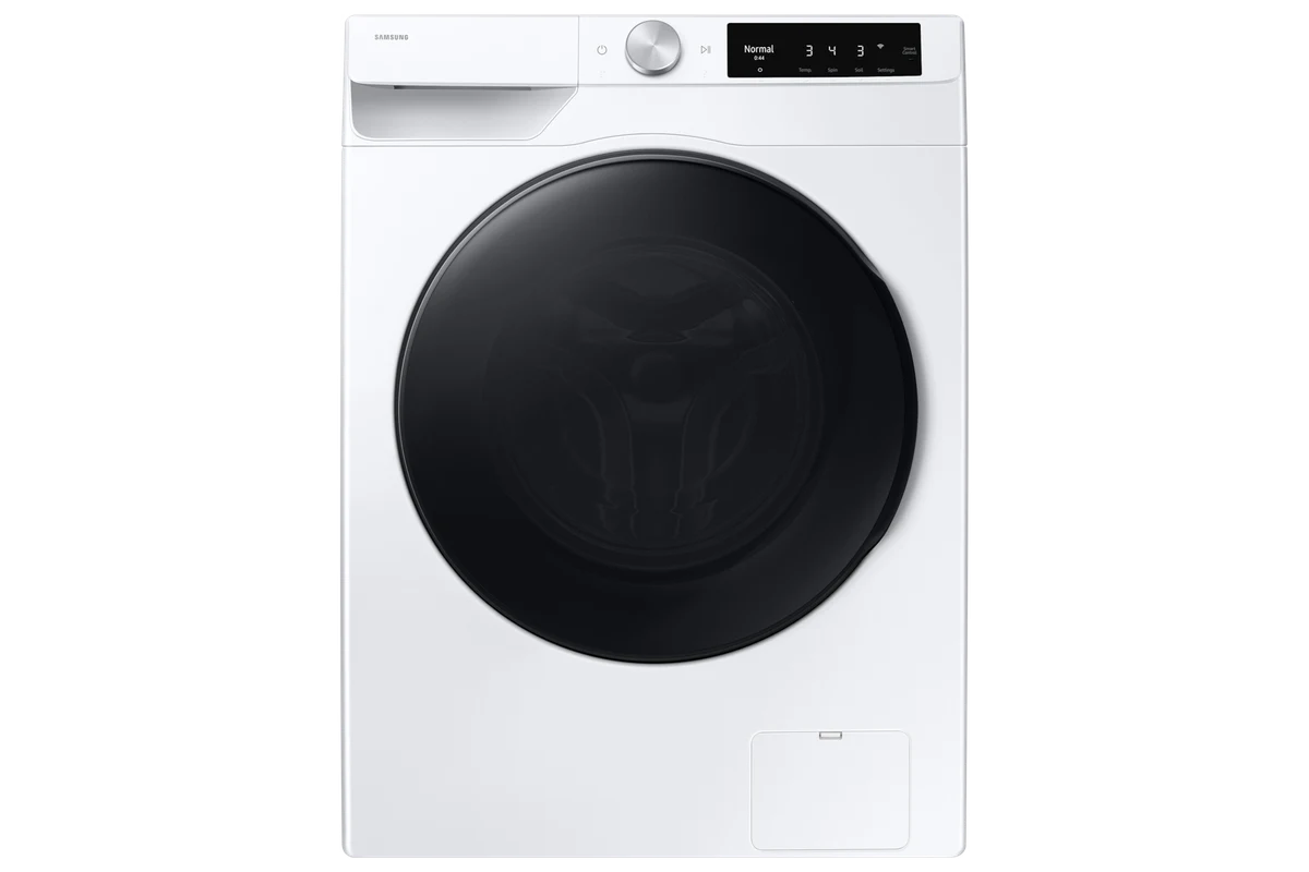 Samsung 2.5 cu. ft. compact front-load washer with AI Smart Dial — white