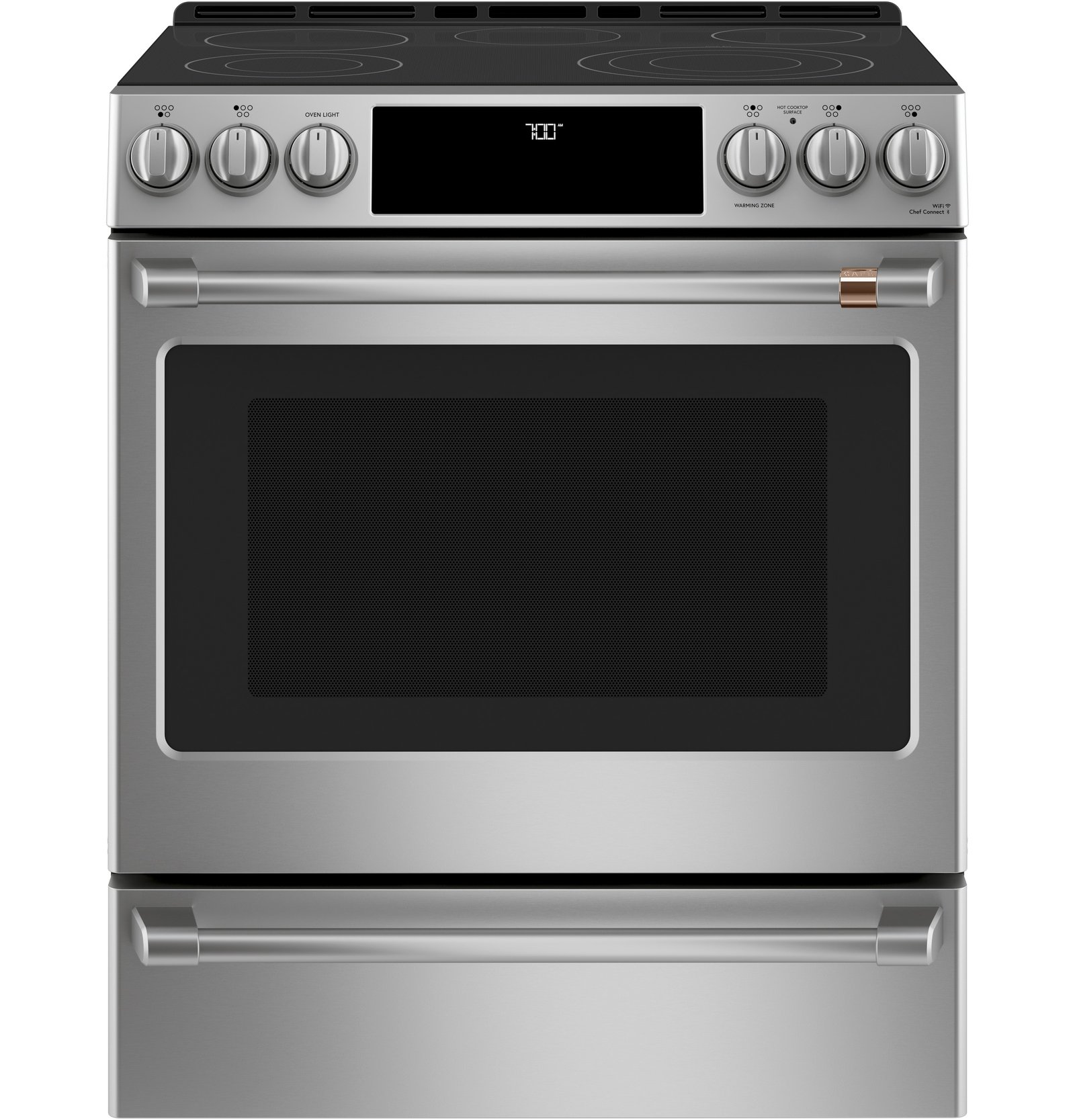 Café 30-inch Smart Slide-In Electric Convection Range — Stainless Steel