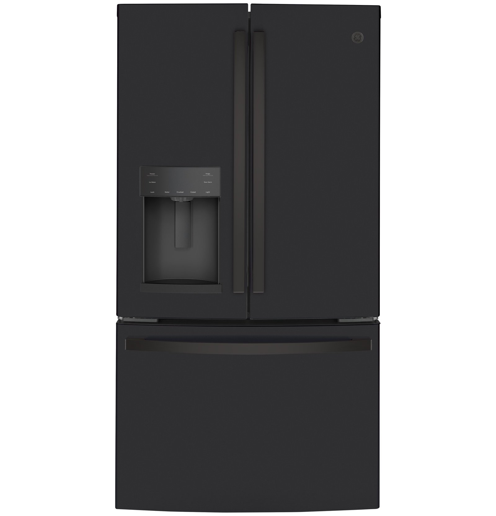 GE 22.1 cu. ft. Counter-Depth French-Door Refrigerator — Fingerprint Resistant Black Slate