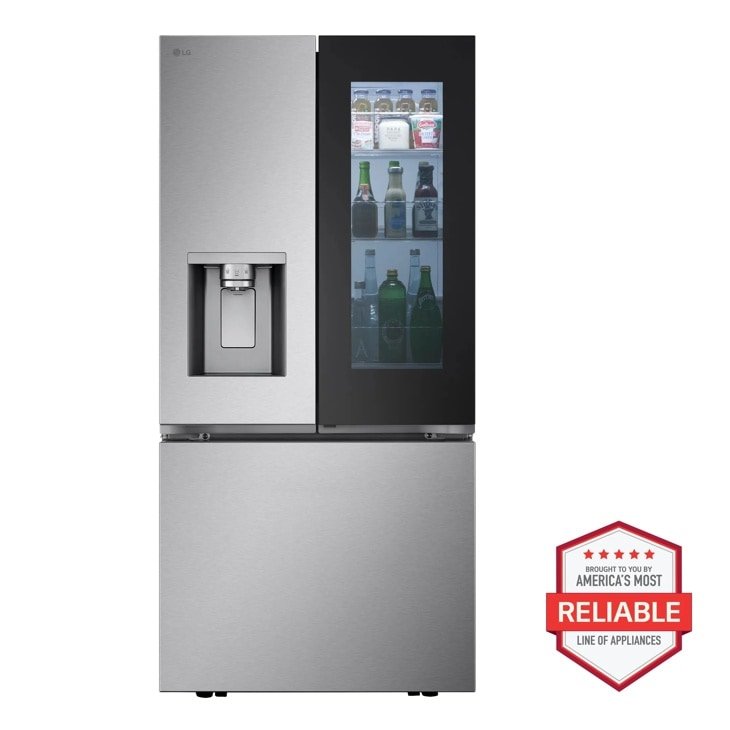 LG 25 cu. ft. French-Door Refrigerator with InstaView Door-in-Door and Craft Ice — Stainless Steel