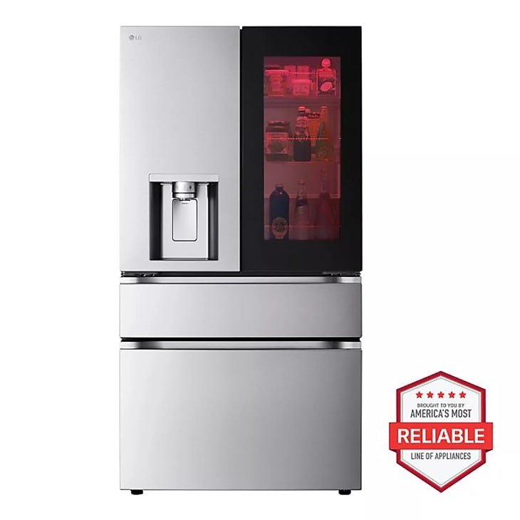 LG 29 cu. ft. 4-Door Refrigerator with InstaView MyColor and Craft Ice — PrintProof Stainless Steel