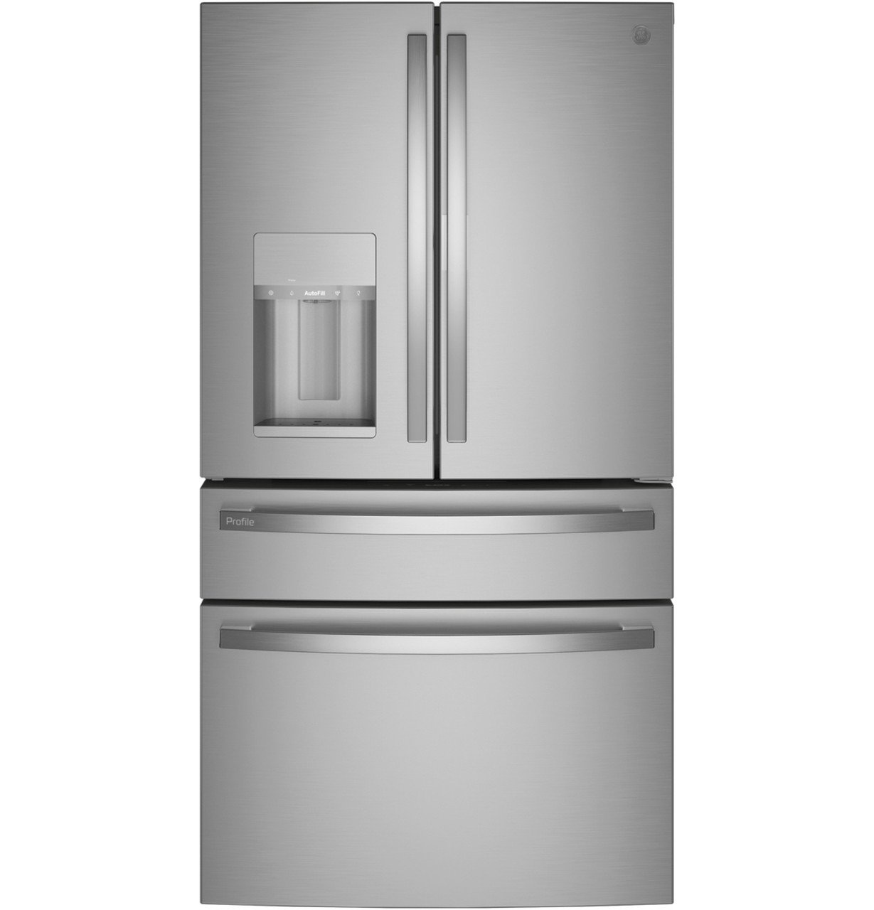 GE Profile 22.4 cu. ft. Smart Counter-Depth 4-Door Refrigerator — Stainless Steel