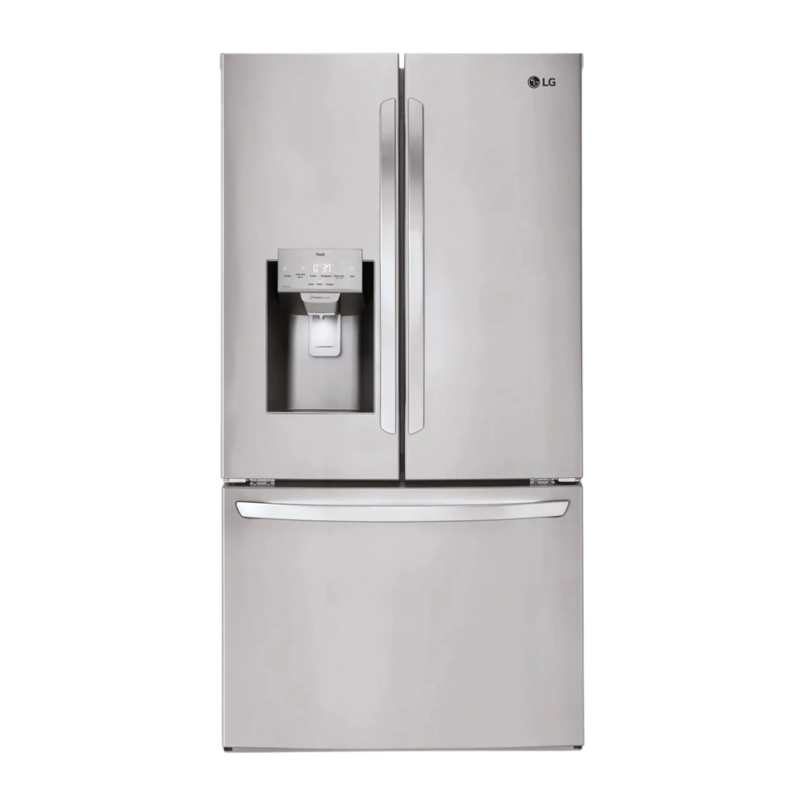 LG 28 cu ft Smart French Door Refrigerator with External Ice & Water Dispenser, Dual Ice Makers, Craft Ice® & Smart Cooling™ System – Stainless Steel