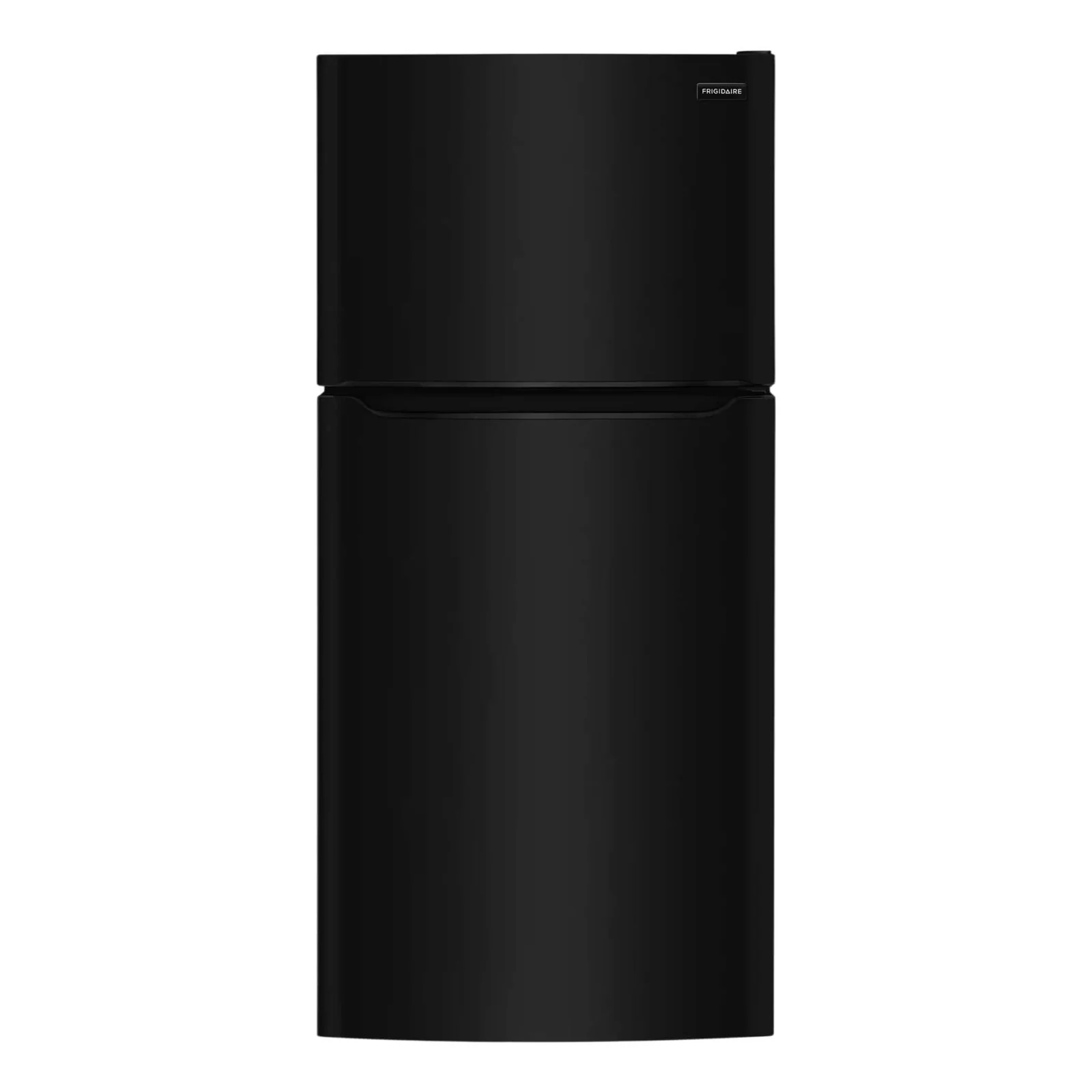 Nevera Frigidaire negra con congelador superior